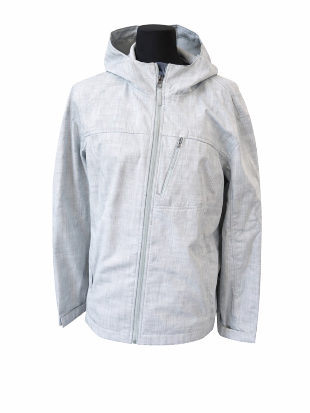 Free Tech Women’s Gray Plaid Hooded Zip Jacket XL/1X